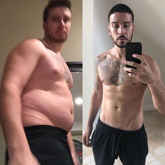 before and after Keto Matcha treatment
